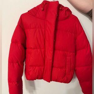 Ardene Bright Red puffer jacket